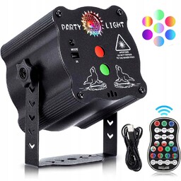 Reflektor Projektor Dyskotekowy Kolorofon Par Led Lampa Disco