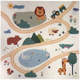 HUMBI Mata piankowa Puzzle Safari Zwierzęta 0011 90