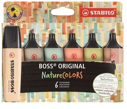 Zakreślacz 2,0-5,0mm STABILO BOSS 6 kolorów /70/6-2-2/