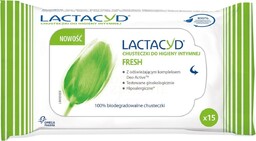 Lactacyd Fresh Chusteczki do higieny intymnej, 15szt