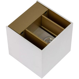 Kinkiet CUBE IP65 biało-złoty 3000K 451820 - LOONARI