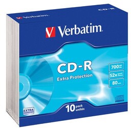 Verbatim CD-R 52x 700MB 10P SL DLP 43415