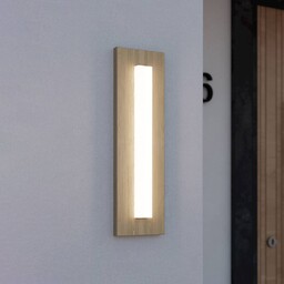 EGLO Kinkiet zewnętrzny LED Bitetto, jasne drewno, metal
