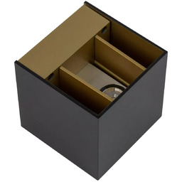 Kinkiet CUBE IP65 czarno-złoty 3000K 451837 - LOONARI