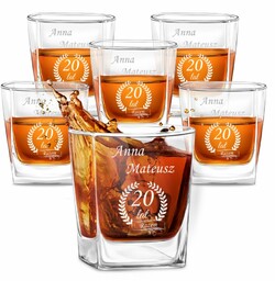 Szklanki grawerowane do whisky x6 komplet dedykacja