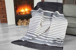 Koc Bawełniany Greno premium 150x200 Stalowy