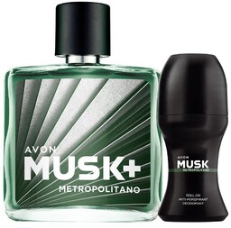 Avon Musk Metropolitano Zestaw Męski [Perfumy + Antyperspirant]