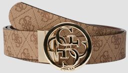 GUESS Brązowy dwustronny pasek Noelle