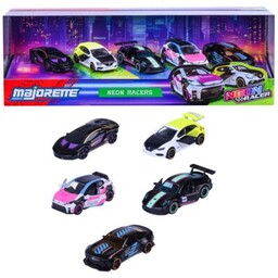 MAJORETTE Zestaw pojazdów Neon Racing 8504105004 (5 szt.)