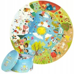 Puzzle okrągłe 150 Pory roku 230x120 mm Boppi