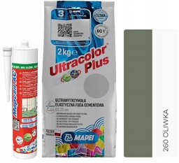 Zestaw Mapei fuga Ultracolor Plus 2kg silikon Mapesil