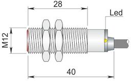 Czujnik indukcyjny 12 mm SI12SM-C2 PNP NC S
