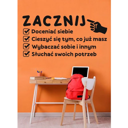 Zacznij- naklejka na ścianę