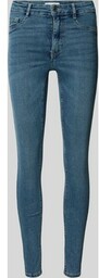 Jeansy z wysokim stanem w jednolitym kolorze model