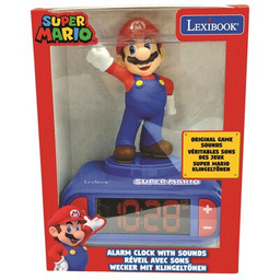 LEXIBOOK Zabawka budzik z lampką nocną Super Mario