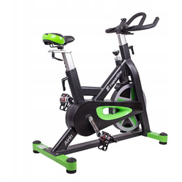 Rower spinningowy treningowy inSPORTline Airin zielony Mata pod