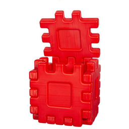 duże klocki edukacyjne King - czerwony