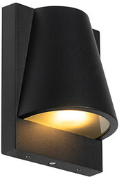 Lampa ścienna zewnętrzna czarna IP44 z czujnikiem zmierzchu