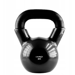 Black Kettlebell Żeliwny Pokryty Winylem Hms KNV08