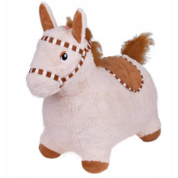 Pompowany konik skoczek pluszowy do skakania dla dziecka