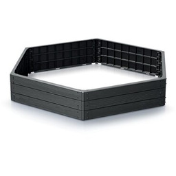 PROSPERPLAST Rabata ogrodowa Base Woody IBWH-S433 Antracytowy