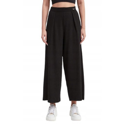 EMPORIO ARMANI CZARNE SPODNIE DRESOWE PROSTE Z LOGO