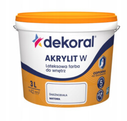 Dekoral akrylit W farba lateksowa biała 3 L