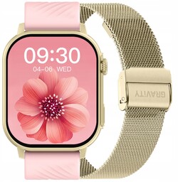 Smartwatch Damski sportowy Gravity GT15-7 Rozmowy Dodatkowy Pasek