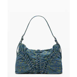 Duża pleciona torba denim