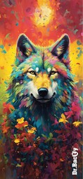 Ręcznik szybkoschnący dwustronny Dr.Bacty 70x140  Wolf