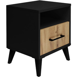 Szafka Nocna Zmontowana Czarny Wotan Stolik Nocny