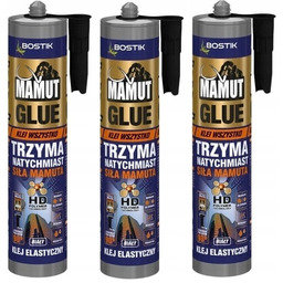 3x Mamut Glue Klej Uniwersalny Montażowy Biały 290