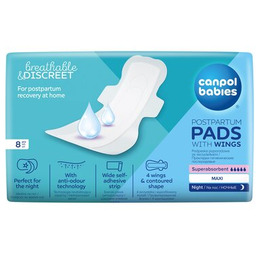 CANPOL BABIES Podpaski poporodowe Normal Night 78/008 Rozmiar