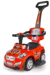 MILLY MALLY Jeździk Happy Czerwony rączka