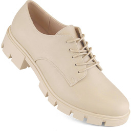 Półbuty damskie oksfordki beżowe M.Daszyński MR23119-5