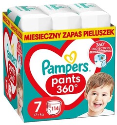 Pampers Pants Pieluchomajtki rozmiar 7 XXL 17kg+, 114