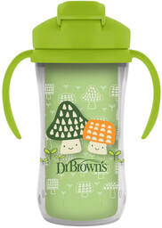 Dr.Browns TC01203 Kubek termiczny ze słomką 300ml zielony