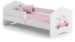 Łóżko dziecięce FALA z barierką 160x80 Kot