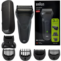 Golarka Męska Braun 300BT czarna z trymerem +5