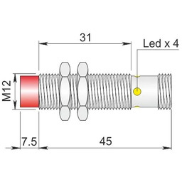 Czujnik indukcyjny 12 mm SI12SM-CE4 NPN NO H