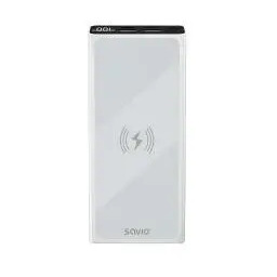 Savio BA-06 10000mAh 20W ładowanie indukcyjne Biały Powerbank