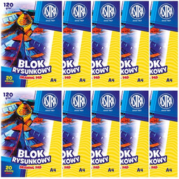 BLOK RYSUNKOWY BIAŁY ASTRA A4 20 KARTEK 120g