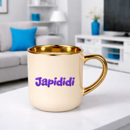 Kubek elegancki Japididi - nadruk z modnym hasłem