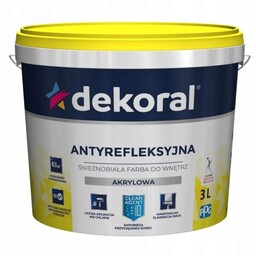 DEKORAL Polinak Plus farba akrylowa biała 3L