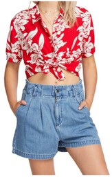 Koszula damska Volcom Aloha Ha z krótkim rękawem-S