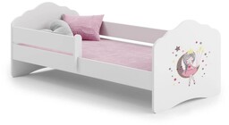 Łóżko dziecięce FALA z barierką 160x80 Śpiąca księżniczka