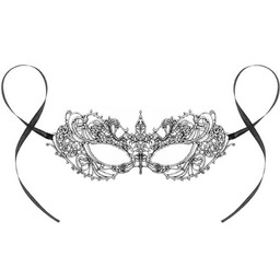 Maska karnawałowa ażurowa Srebrna Magia - 1 szt.