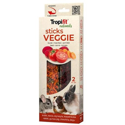 TROPIFIT NATURALS STICKS VEGGIE 140G 100% Naturalne Kolby