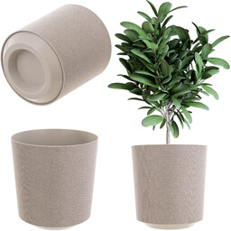 Doniczka osłonka Pebris 25cm beżowa