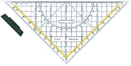 Ekierka geometryczna ze zdejmowanym uchwytem, 25 cm